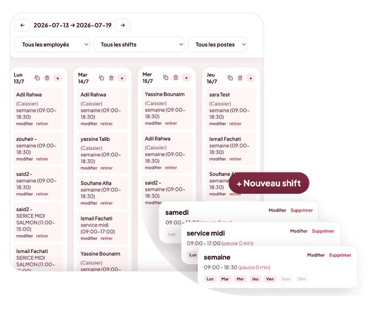 Organisez vos plannings
