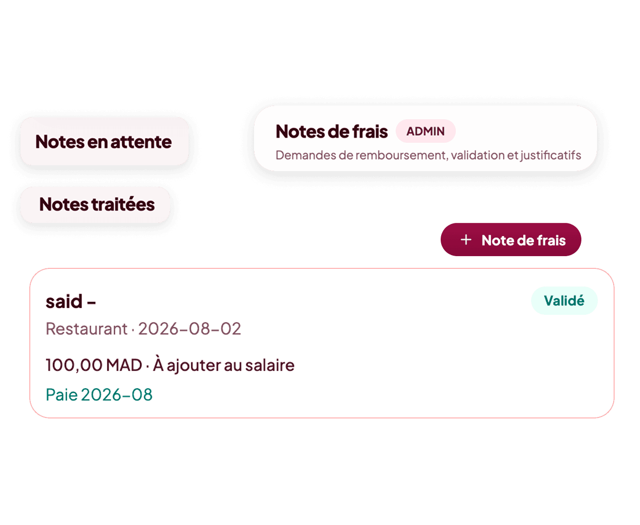 Notes de frais